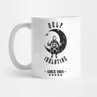 Self Isolating Since 1969 - Half Moon (BLACK) Mug